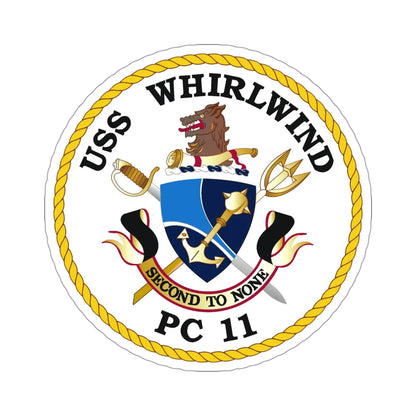 USS Whirlwind PC 11 (U.S. Navy) STICKER Vinyl Die-Cut Decal 4 Inch - The Sticker Space