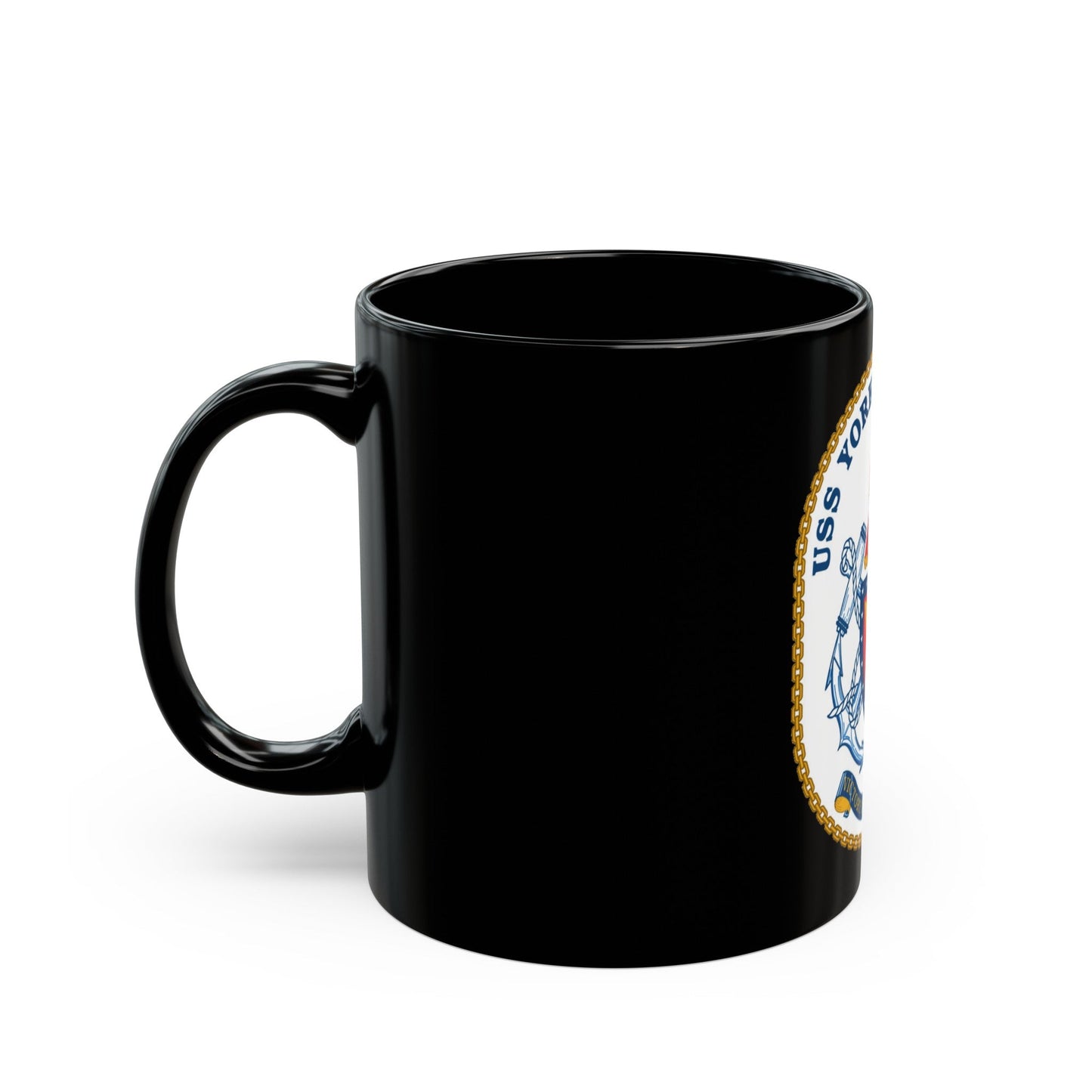USS Yorktown CG 48 (U.S. Navy) Black Coffee Mug-The Sticker Space