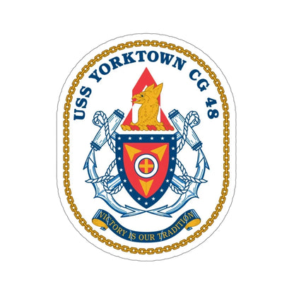 USS Yorktown CG 48 (U.S. Navy) STICKER Vinyl Die-Cut Decal 6 Inch - The Sticker Space