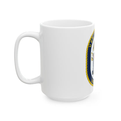 USS Zumwalt DDG 1000 Crest (U.S. Navy) White Coffee Mug-The Sticker Space