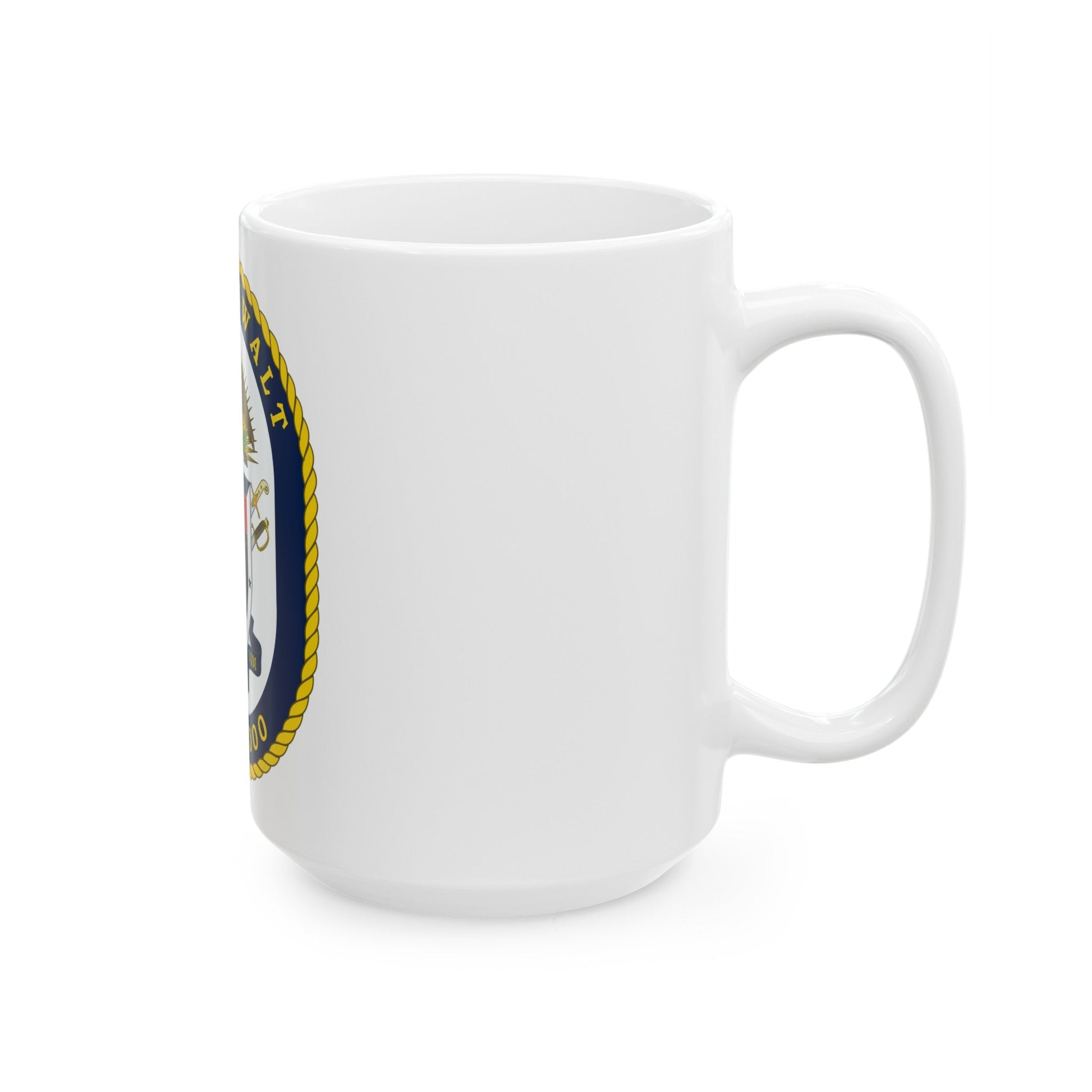 USS Zumwalt DDG 1000 Crest (U.S. Navy) White Coffee Mug-The Sticker Space