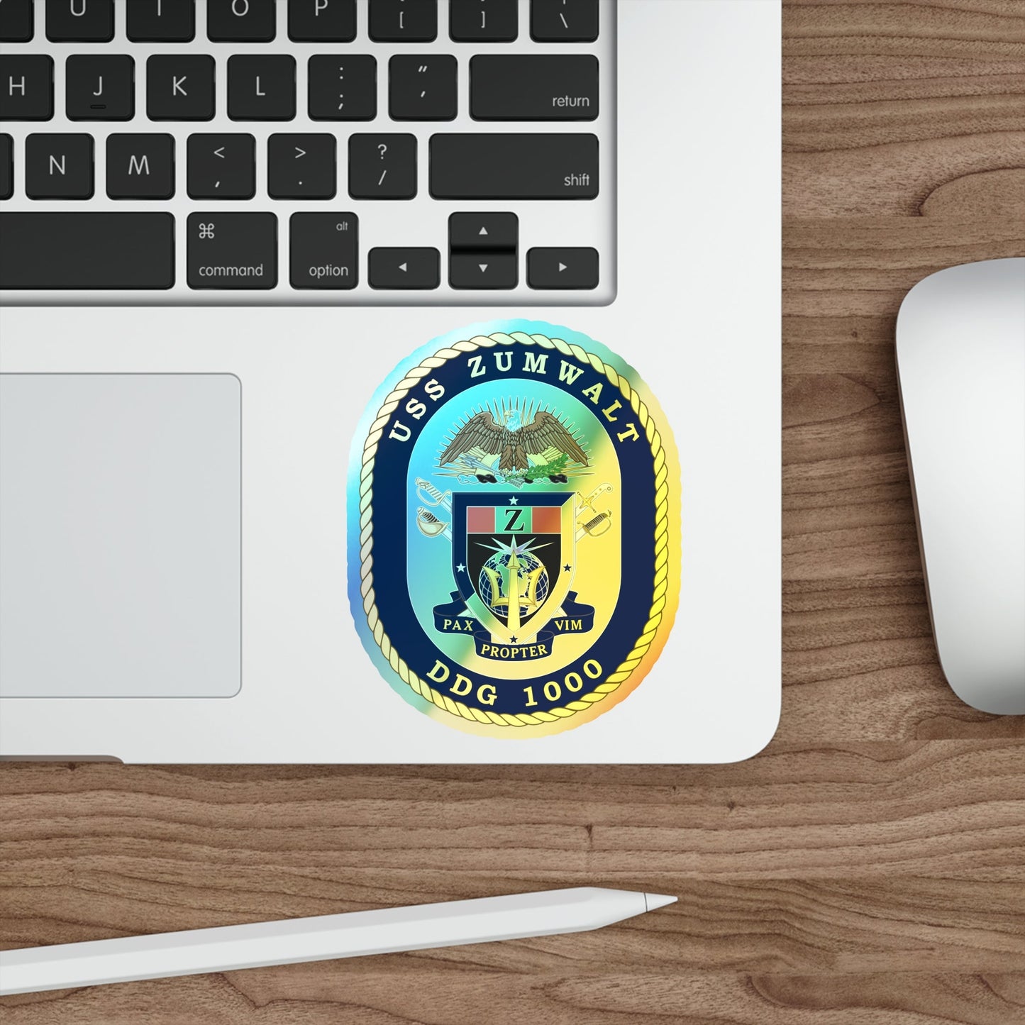 USS Zumwalt DDG 1000 (U.S. Navy) Holographic STICKER Die-Cut Vinyl Decal-The Sticker Space