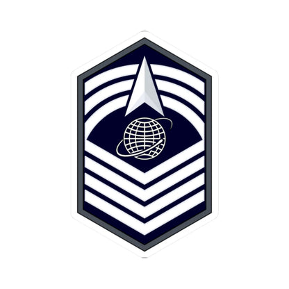 USSF CMSgt Flat (United States) (Military Rank) STICKER Vinyl Kiss-Cut Decal 2 Inch White - The Sticker Space