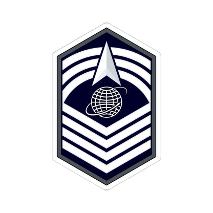 USSF CMSgt Flat (United States) (Military Rank) STICKER Vinyl Kiss-Cut Decal 6 Inch White - The Sticker Space