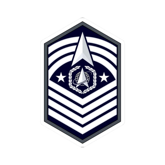 USSF CMSSF Flat (United States) (Military Rank) STICKER Vinyl Kiss-Cut Decal 2 Inch White - The Sticker Space