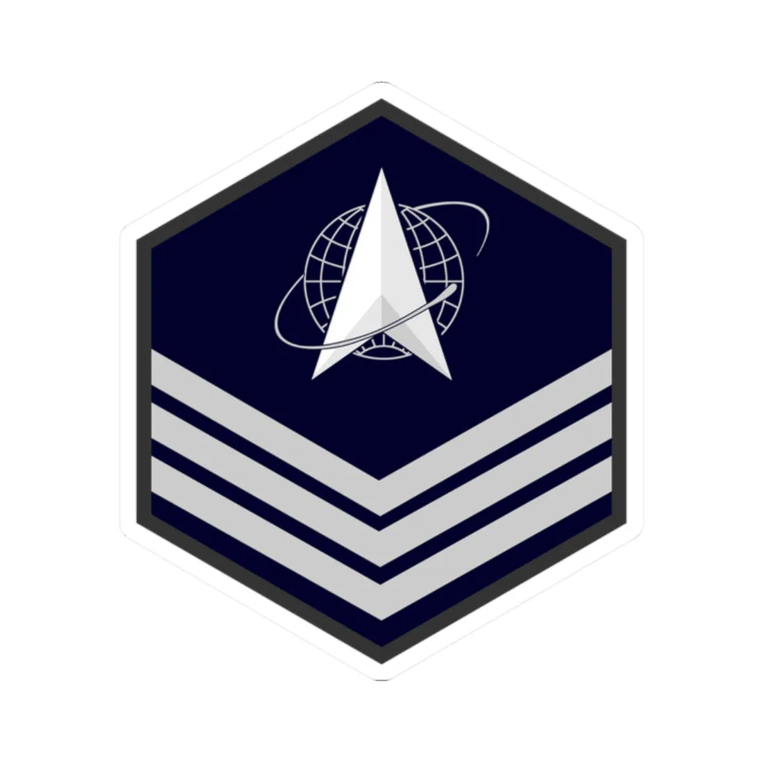 USSF E 5 (United States) (Military Rank) STICKER Vinyl Kiss-Cut Decal 2 Inch White - The Sticker Space