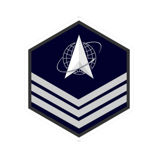 USSF E 5 (United States) (Military Rank) STICKER Vinyl Kiss-Cut Decal 2 Inch White - The Sticker Space