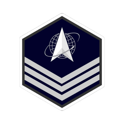 USSF E 5 (United States) (Military Rank) STICKER Vinyl Kiss-Cut Decal 4 Inch White - The Sticker Space