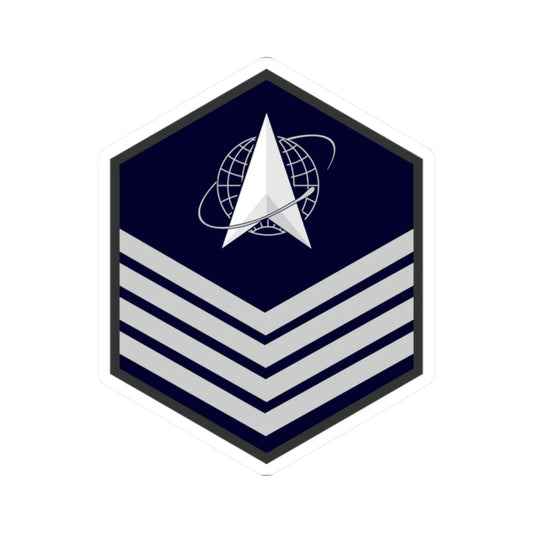 USSF E 6 (United States) (Military Rank) STICKER Vinyl Kiss-Cut Decal 2 Inch White - The Sticker Space