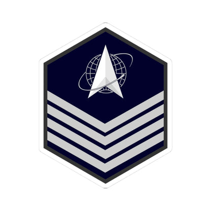 USSF E 6 (United States) (Military Rank) STICKER Vinyl Kiss-Cut Decal 3 Inch White - The Sticker Space