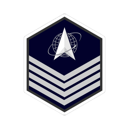 USSF E 6 (United States) (Military Rank) STICKER Vinyl Kiss-Cut Decal 4 Inch White - The Sticker Space
