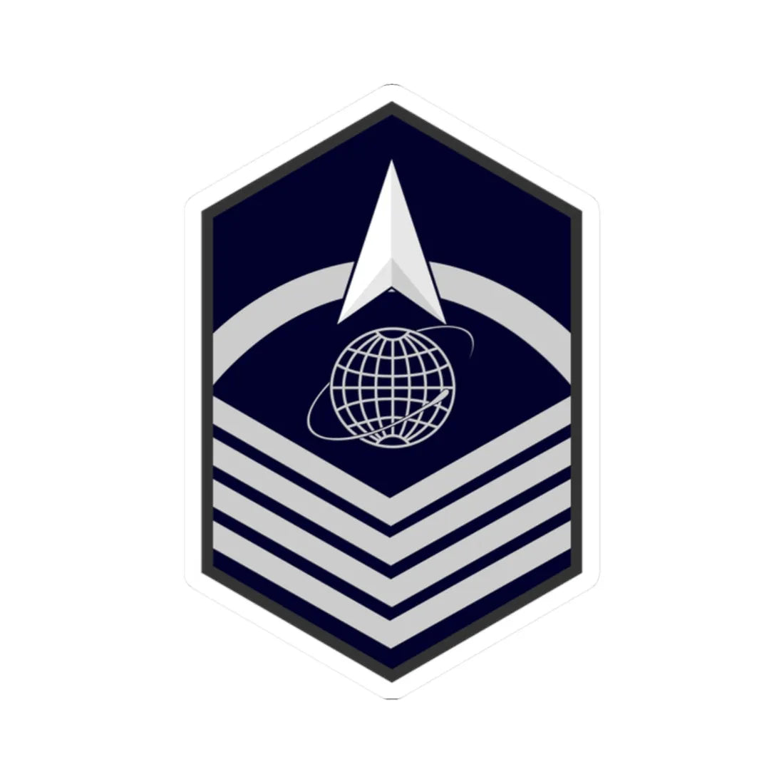 USSF E 7 (United States) (Military Rank) STICKER Vinyl Kiss-Cut Decal 2 Inch White - The Sticker Space