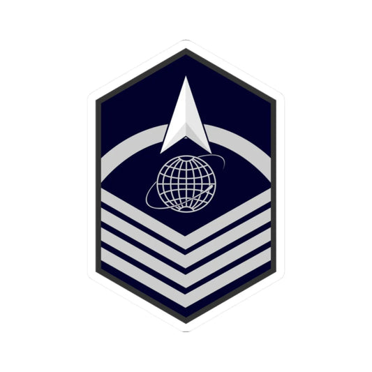 USSF E 7 (United States) (Military Rank) STICKER Vinyl Kiss-Cut Decal 2 Inch White - The Sticker Space