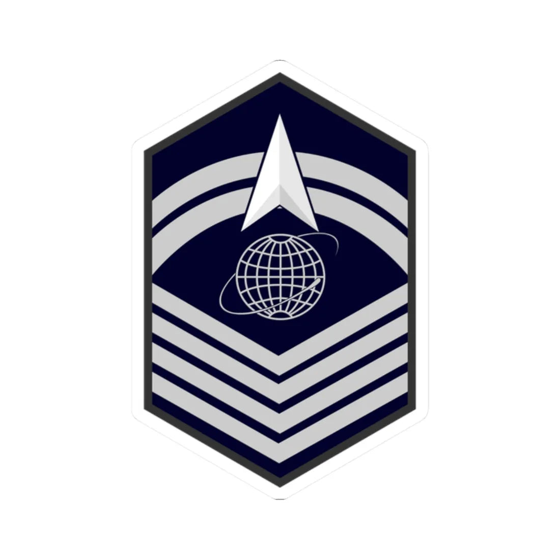 USSF E 8 (United States) (Military Rank) STICKER Vinyl Kiss-Cut Decal 2 Inch White - The Sticker Space