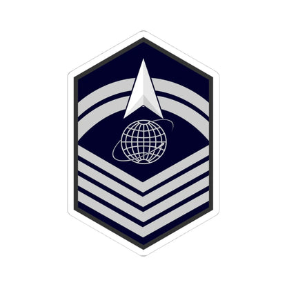 USSF E 8 (United States) (Military Rank) STICKER Vinyl Kiss-Cut Decal 4 Inch White - The Sticker Space