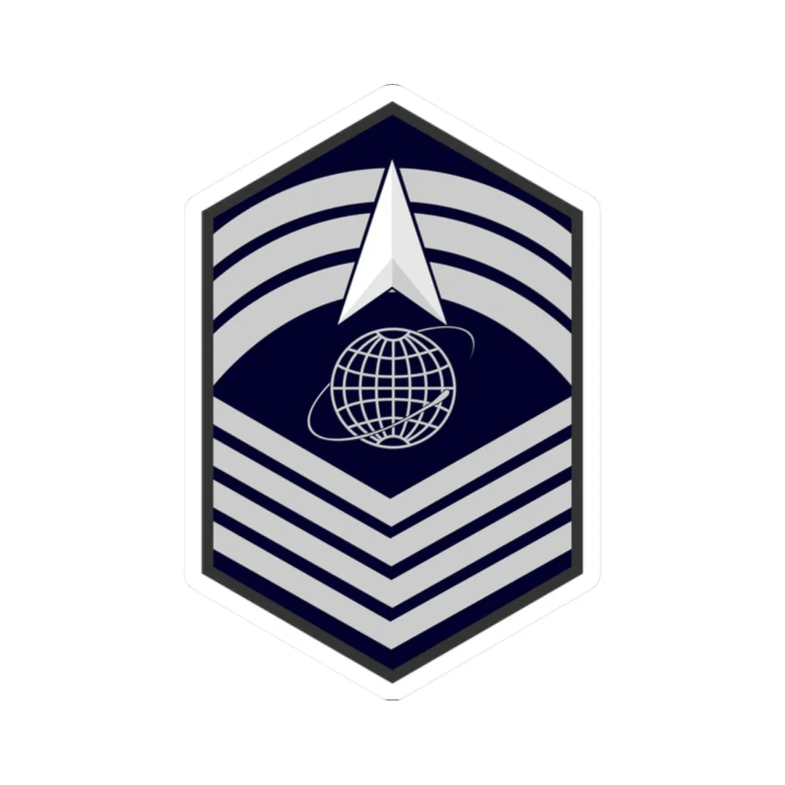 USSF E 9 (United States) (Military Rank) STICKER Vinyl Kiss-Cut Decal 2 Inch White - The Sticker Space