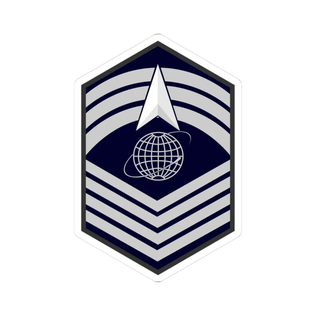 USSF E 9 (United States) (Military Rank) STICKER Vinyl Kiss-Cut Decal 3 Inch White - The Sticker Space