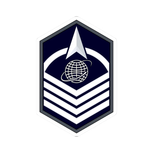 USSF MSgt Flat (United States) (Military Rank) STICKER Vinyl Kiss-Cut Decal 2 Inch White - The Sticker Space