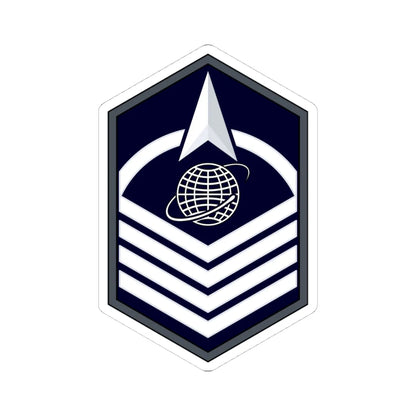 USSF MSgt Flat (United States) (Military Rank) STICKER Vinyl Kiss-Cut Decal 4 Inch White - The Sticker Space
