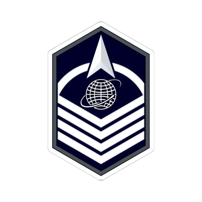 USSF MSgt Flat (United States) (Military Rank) STICKER Vinyl Kiss-Cut Decal 6 Inch White - The Sticker Space
