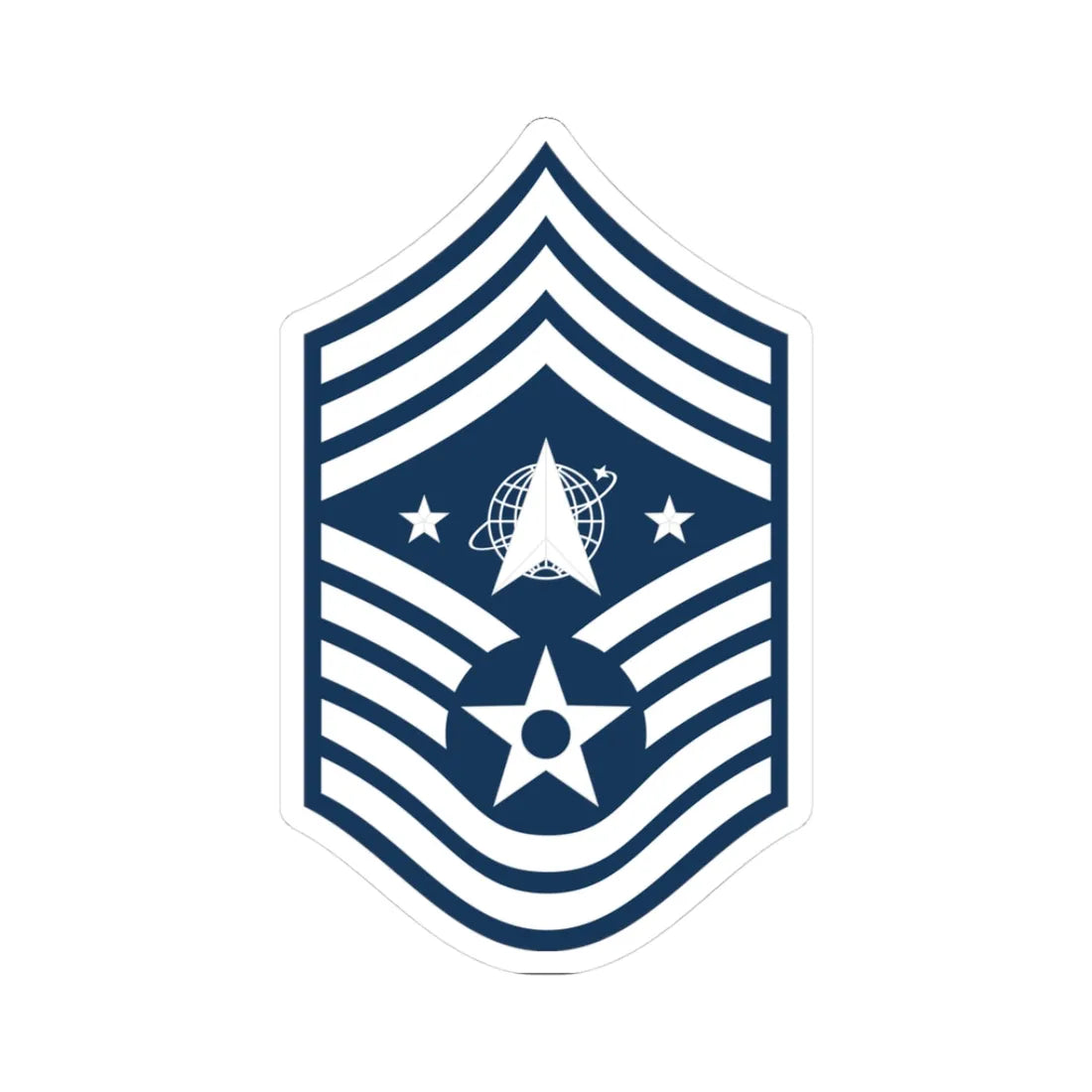 USSF SEASF (United States) (Military Rank) STICKER Vinyl Kiss-Cut Decal 3 Inch White - The Sticker Space