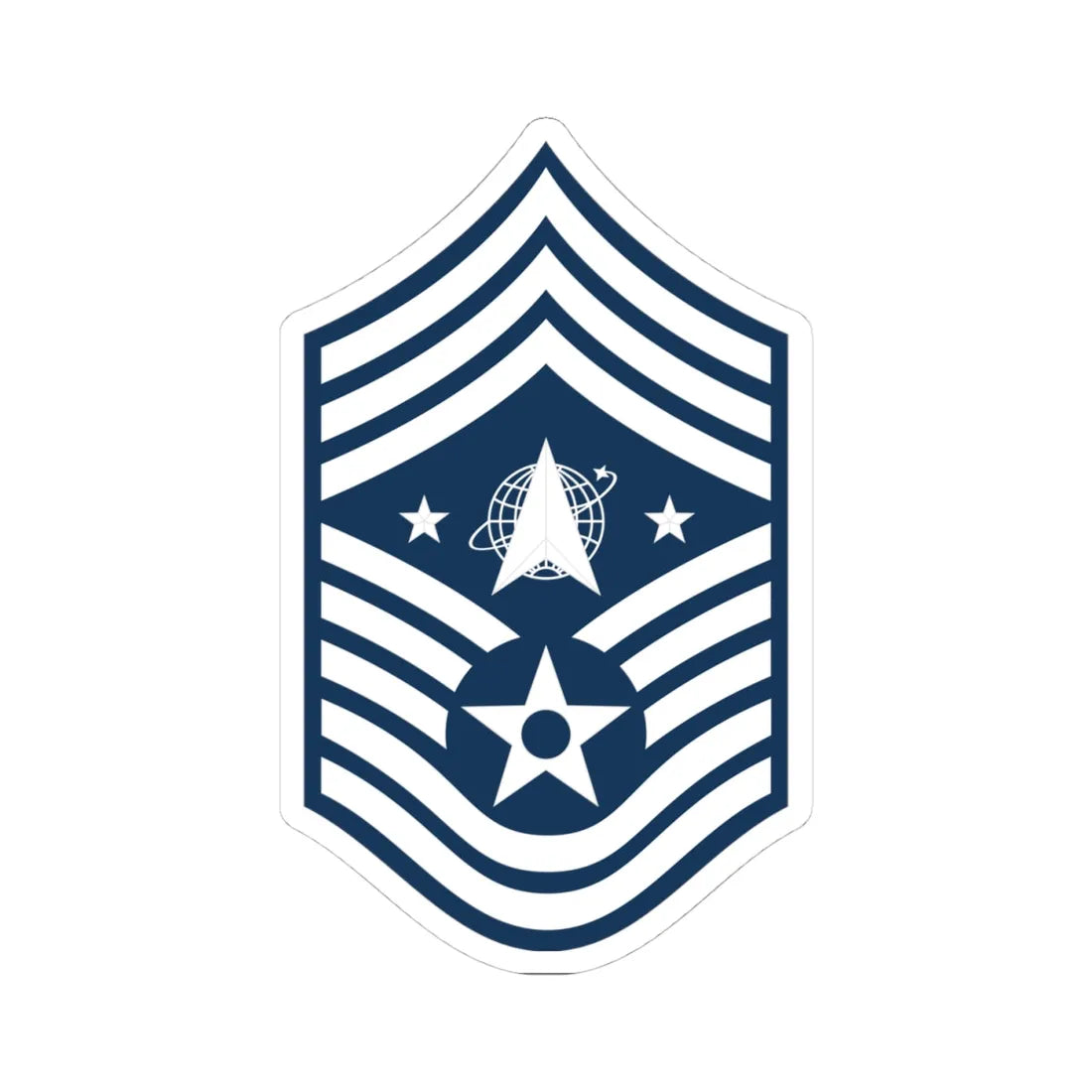 USSF SEASF (United States) (Military Rank) STICKER Vinyl Kiss-Cut Decal 4 Inch White - The Sticker Space