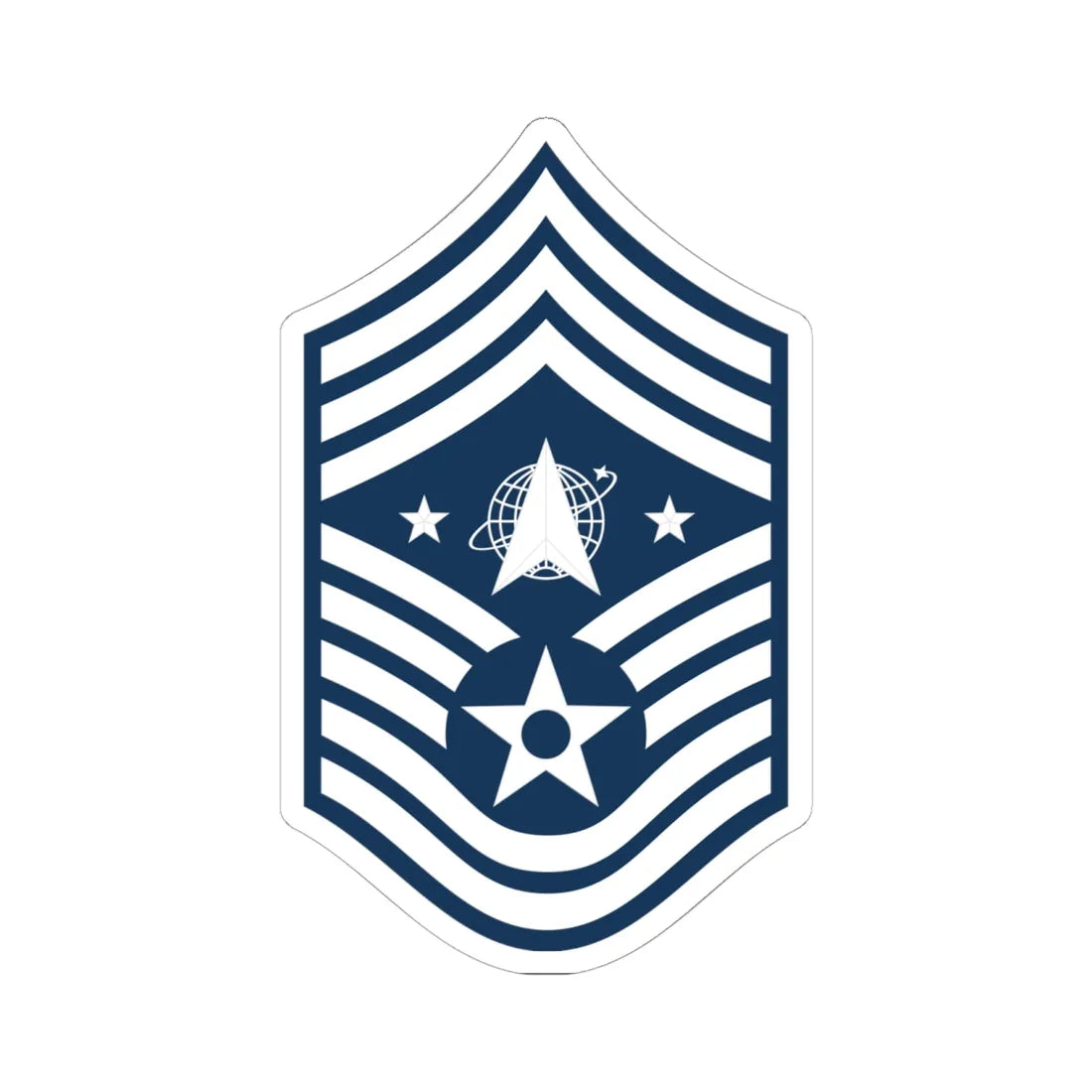 USSF SEASF (United States) (Military Rank) STICKER Vinyl Kiss-Cut Decal 6 Inch White - The Sticker Space