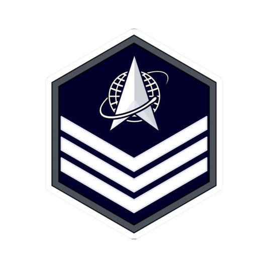 USSF Sgt Flat (United States) (Military Rank) STICKER Vinyl Kiss-Cut Decal 2 Inch White - The Sticker Space
