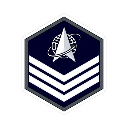 USSF Sgt Flat (United States) (Military Rank) STICKER Vinyl Kiss-Cut Decal 3 Inch White - The Sticker Space