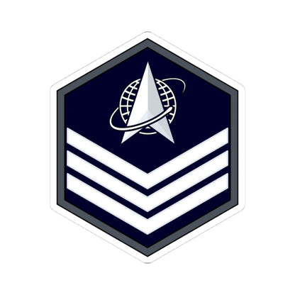 USSF Sgt Flat (United States) (Military Rank) STICKER Vinyl Kiss-Cut Decal 4 Inch White - The Sticker Space