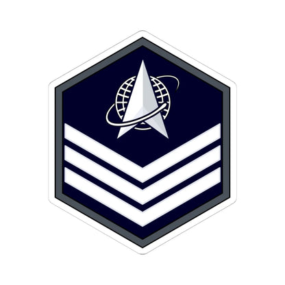 USSF Sgt Flat (United States) (Military Rank) STICKER Vinyl Kiss-Cut Decal 6 Inch White - The Sticker Space