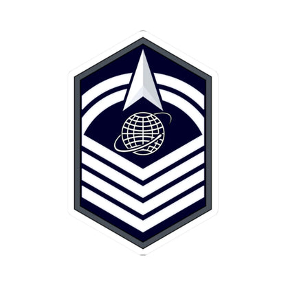 USSF SMSgt Flat (United States) (Military Rank) STICKER Vinyl Kiss-Cut Decal 2 Inch White - The Sticker Space