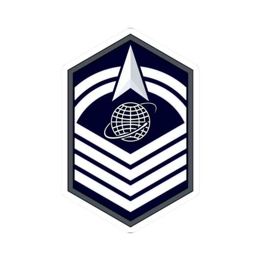 USSF SMSgt Flat (United States) (Military Rank) STICKER Vinyl Kiss-Cut Decal 2 Inch White - The Sticker Space