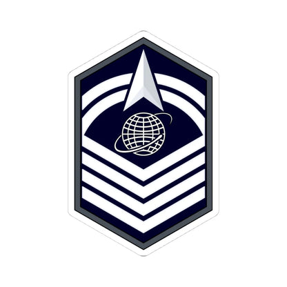 USSF SMSgt Flat (United States) (Military Rank) STICKER Vinyl Kiss-Cut Decal 4 Inch White - The Sticker Space