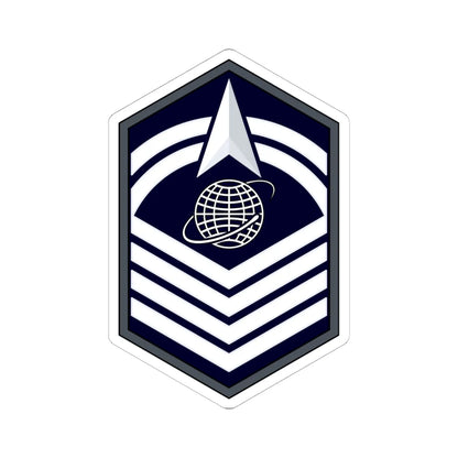 USSF SMSgt Flat (United States) (Military Rank) STICKER Vinyl Kiss-Cut Decal 6 Inch White - The Sticker Space