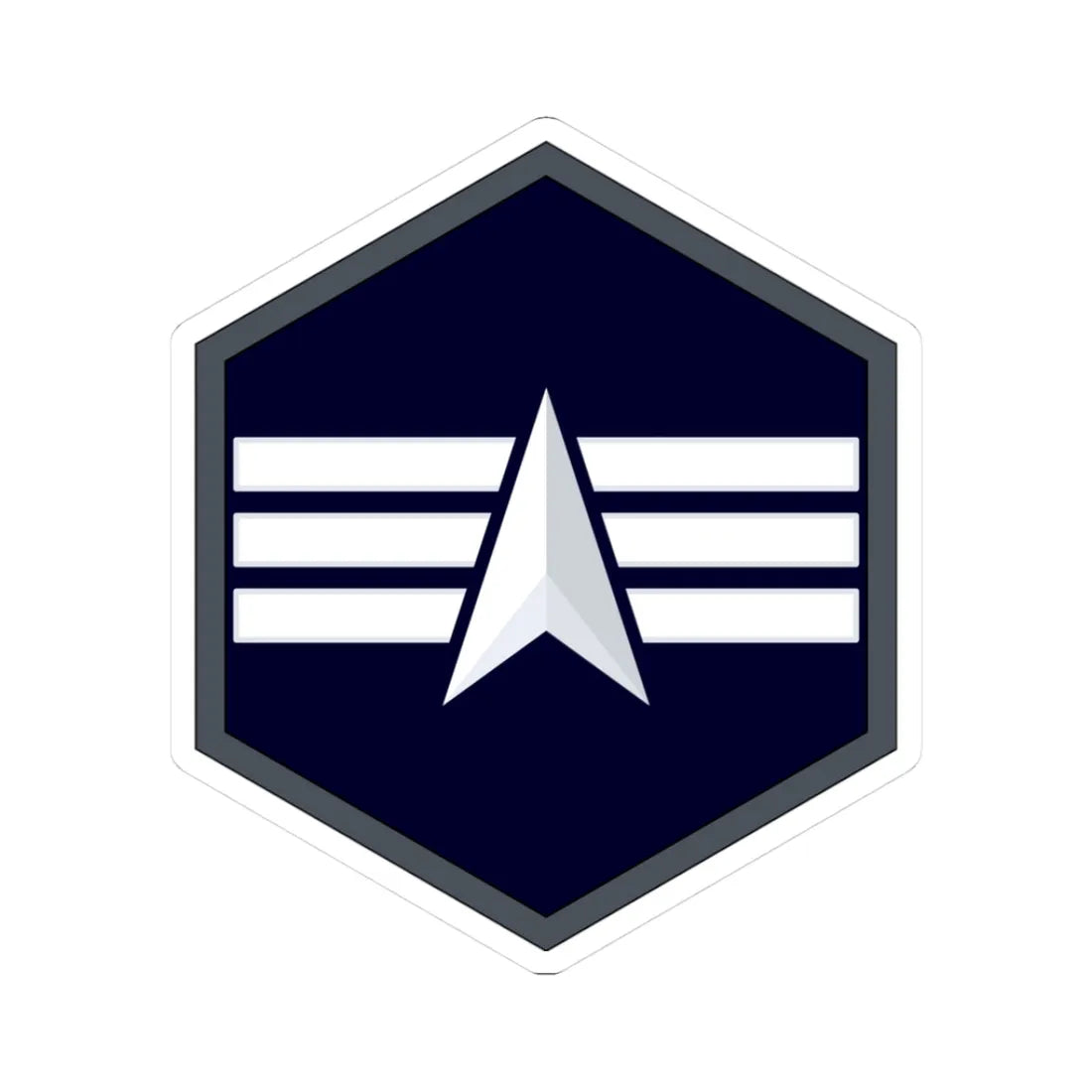 USSF Specialist 4 (United States) (Military Rank) STICKER Vinyl Kiss-Cut Decal 3 Inch White - The Sticker Space