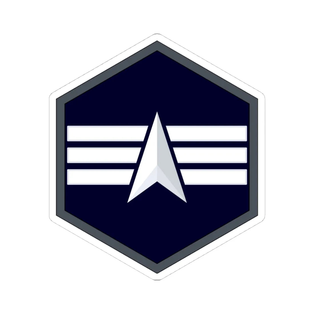 USSF Specialist 4 (United States) (Military Rank) STICKER Vinyl Kiss-Cut Decal 4 Inch White - The Sticker Space