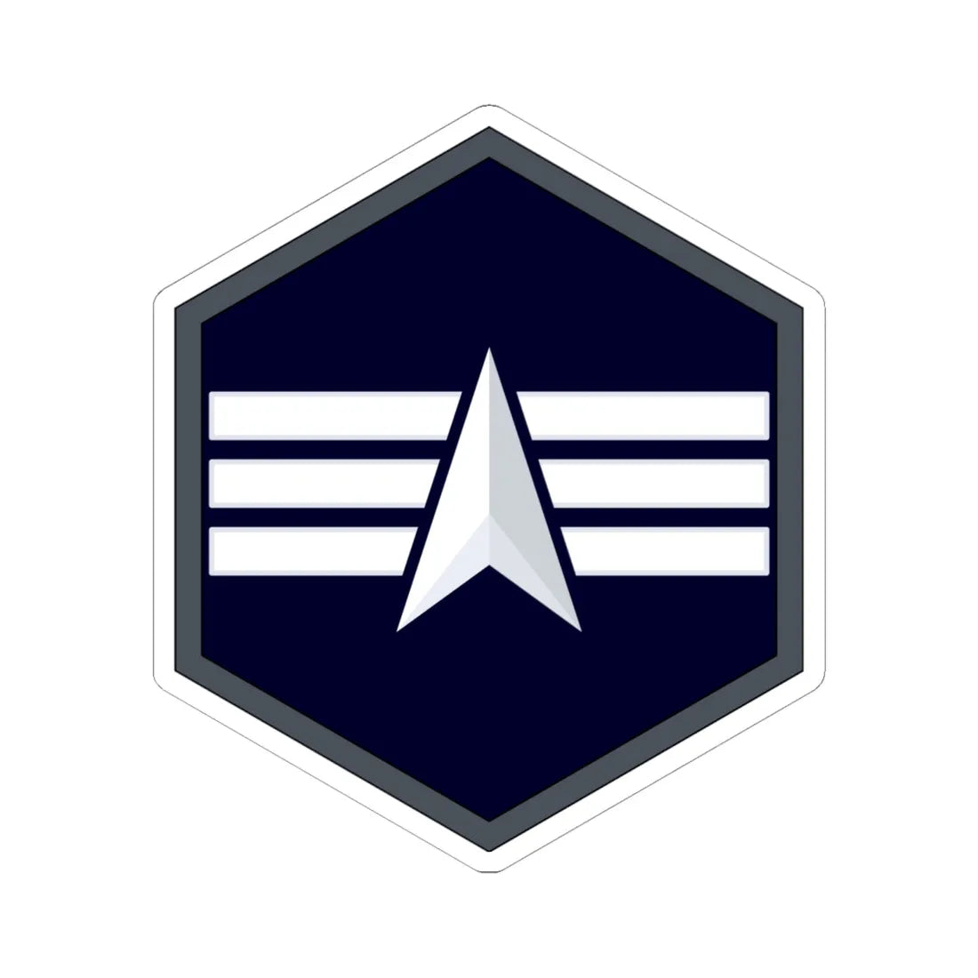 USSF Specialist 4 (United States) (Military Rank) STICKER Vinyl Kiss-Cut Decal 6 Inch White - The Sticker Space