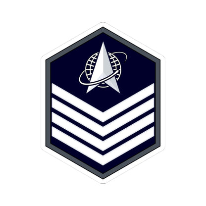 USSF TSgt Flat (United States) (Military Rank) STICKER Vinyl Kiss-Cut Decal 3 Inch White - The Sticker Space