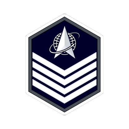 USSF TSgt Flat (United States) (Military Rank) STICKER Vinyl Kiss-Cut Decal 4 Inch White - The Sticker Space