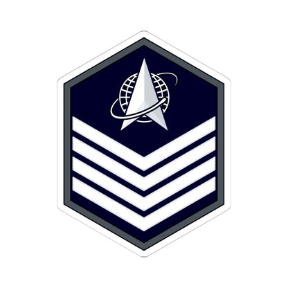 USSF TSgt Flat (United States) (Military Rank) STICKER Vinyl Kiss-Cut Decal 6 Inch White - The Sticker Space