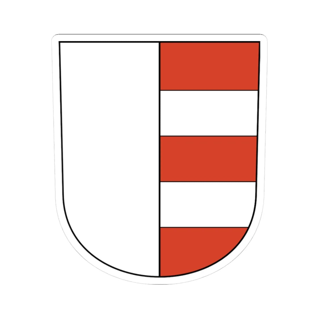 Uster-blazon (Switzerland) (Coat of Arms) STICKER Vinyl Kiss-Cut Decal 3 Inch White - The Sticker Space