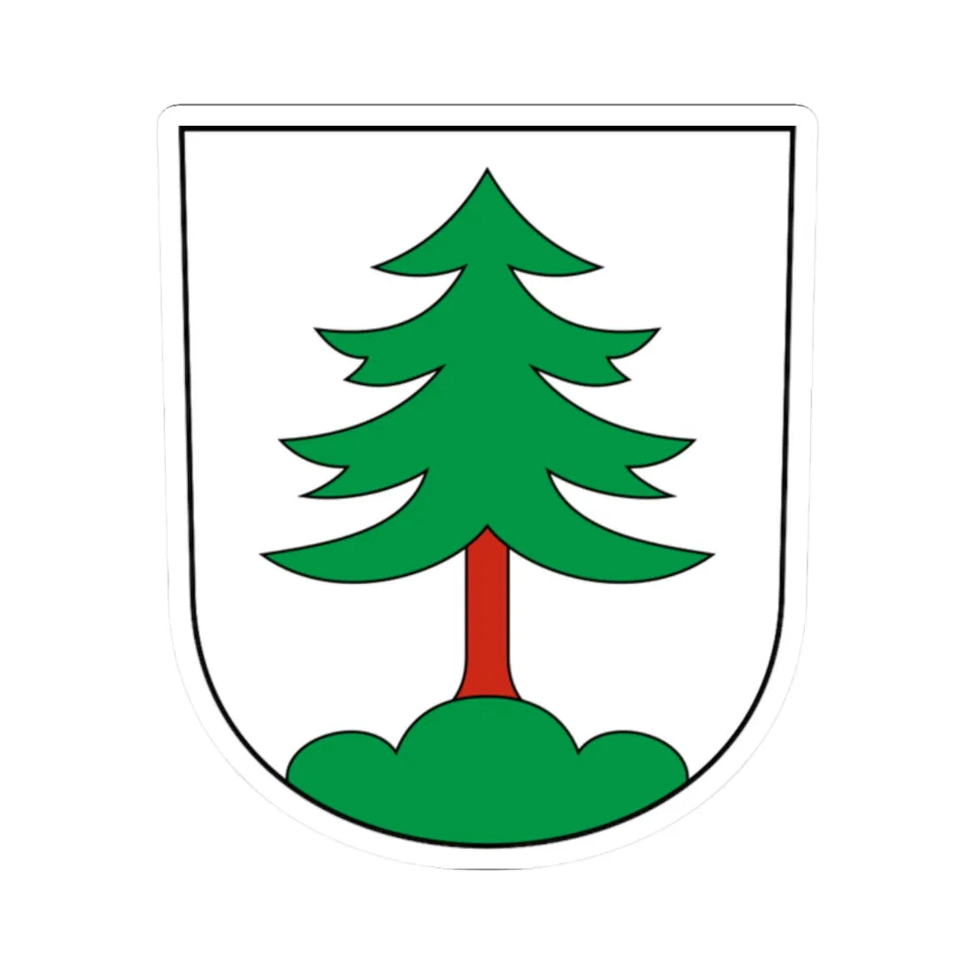 Uster-Freudwil-blazon (Switzerland) (Coat of Arms) STICKER Vinyl Kiss-Cut Decal 2 Inch White - The Sticker Space