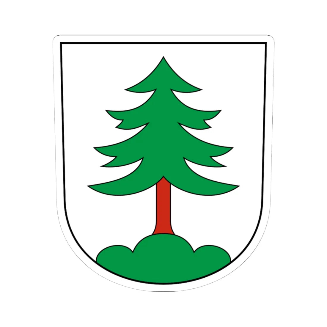 Uster-Freudwil-blazon (Switzerland) (Coat of Arms) STICKER Vinyl Kiss-Cut Decal 4 Inch White - The Sticker Space