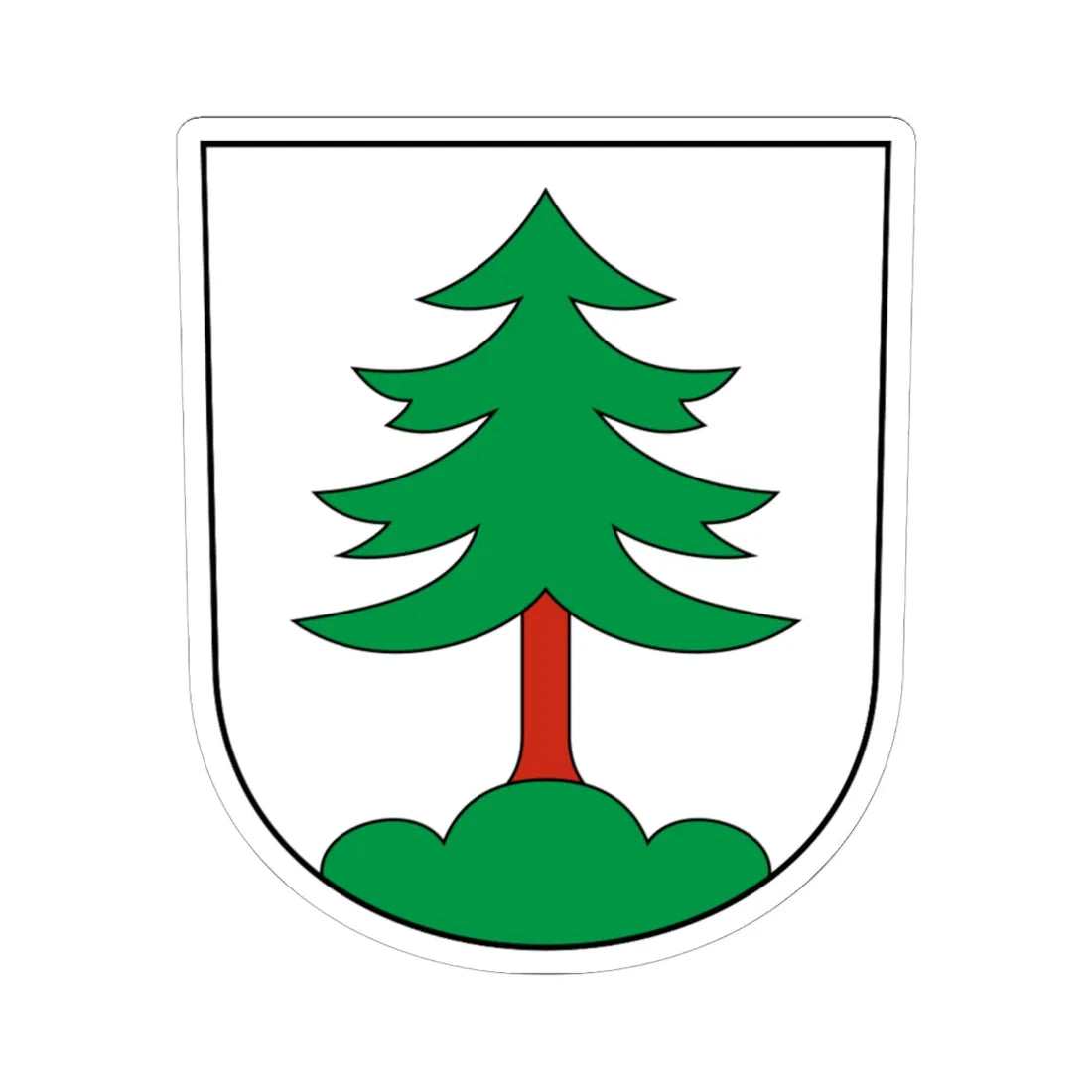 Uster-Freudwil-blazon (Switzerland) (Coat of Arms) STICKER Vinyl Kiss-Cut Decal 6 Inch White - The Sticker Space