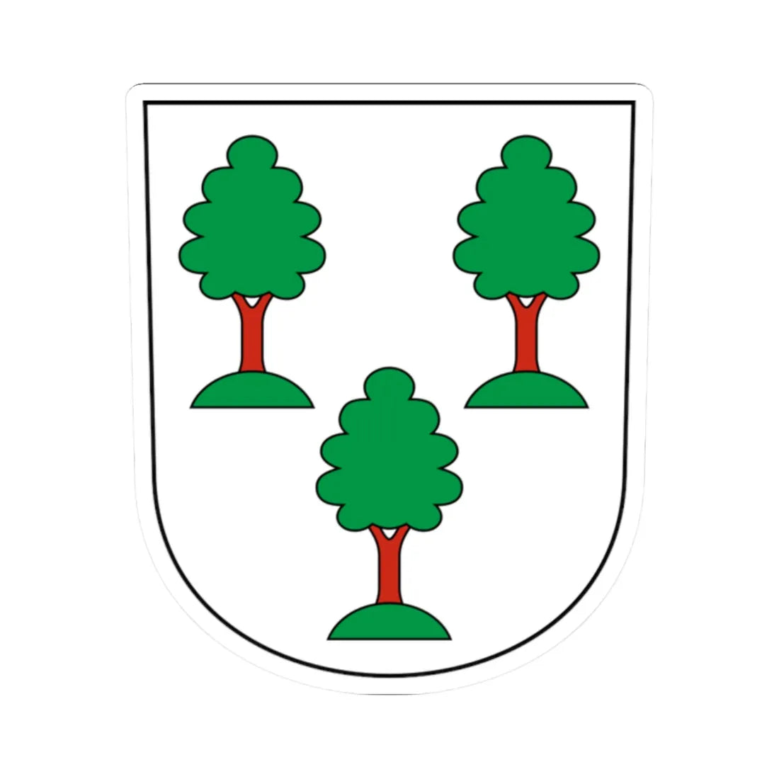 Uster-Kirchuster-blazon (Switzerland) (Coat of Arms) STICKER Vinyl Kiss-Cut Decal 2 Inch White - The Sticker Space