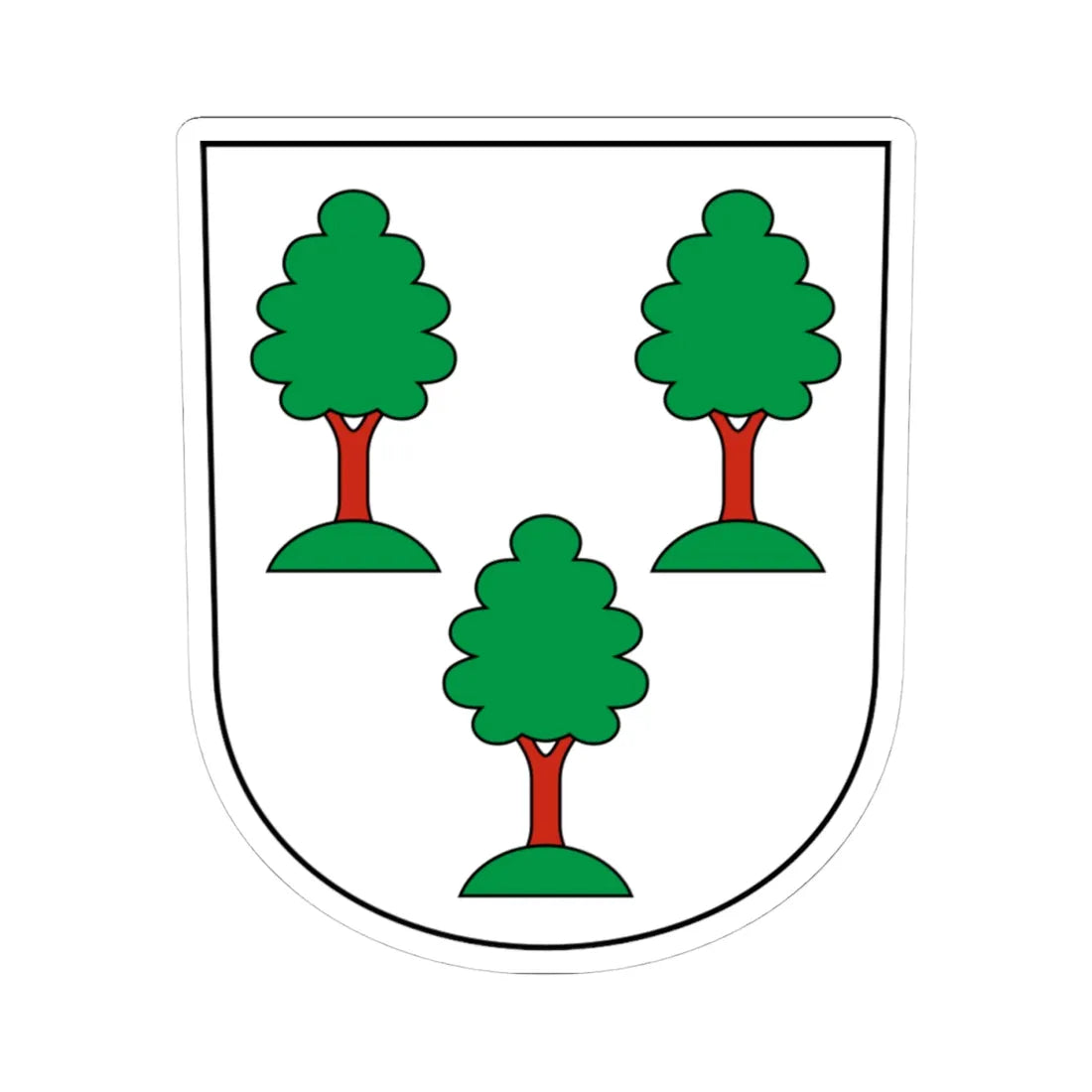 Uster-Kirchuster-blazon (Switzerland) (Coat of Arms) STICKER Vinyl Kiss-Cut Decal 4 Inch White - The Sticker Space