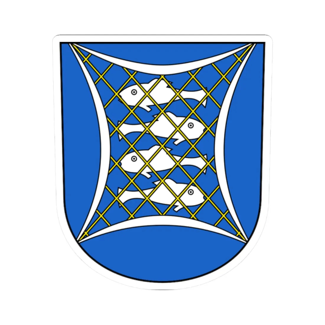 Uster-Niederuster-blazon (Switzerland) (Coat of Arms) STICKER Vinyl Kiss-Cut Decal 2 Inch White - The Sticker Space