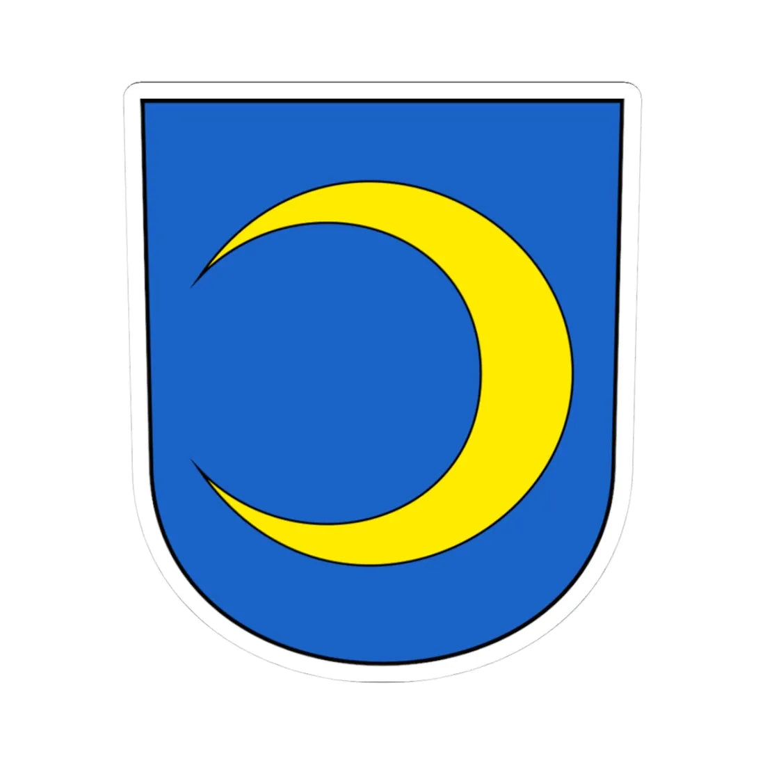 Uster-Nänikon-blazon (Switzerland) (Coat of Arms) STICKER Vinyl Kiss-Cut Decal 3 Inch White - The Sticker Space