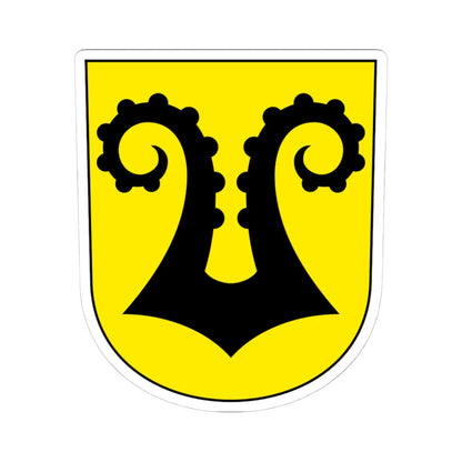 Uster-Nossikon-blazon (Switzerland) (Coat of Arms) STICKER Vinyl Kiss-Cut Decal 4 Inch White - The Sticker Space